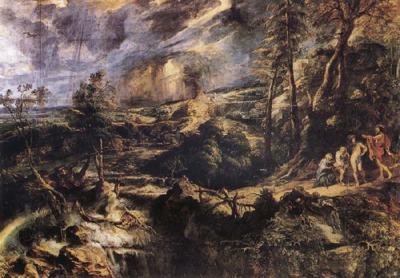 Peter Paul Rubens Stormy Landscape with Philemon und Baucis oil painting image